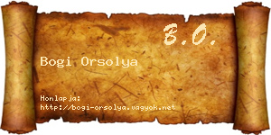 Bogi Orsolya névjegykártya