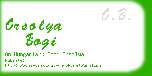 orsolya bogi business card